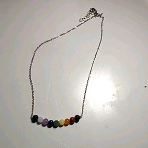 Rainbow Marbled necklace!